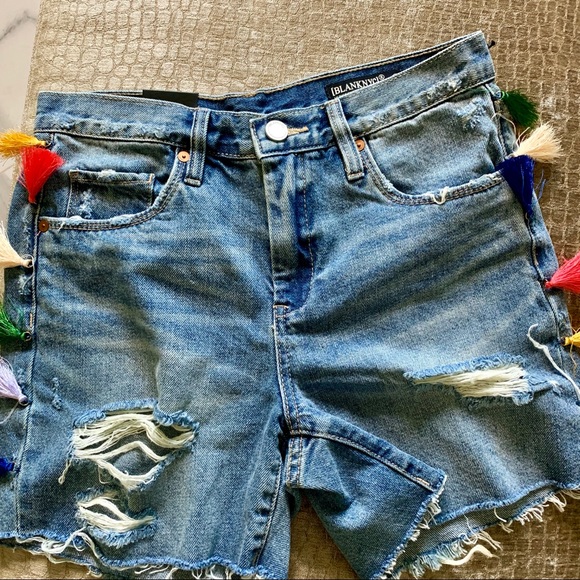 BlankNYC Sonic Bloom Denim Shorts High Rise - Picture 2 of 6